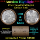 ***Auction Highlight*** 1891 & CC Uncirculated Morgan Dollar Shotgun Roll (fc)