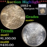 ***Auction Highlight*** 1882-s Morgan Dollar $1 Graded ms66+ By SEGS (fc)