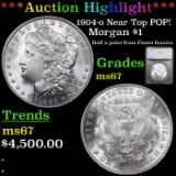 ***Auction Highlight*** 1904-o Near Top POP! Morgan Dollar $1 Graded ms67 By SEGS (fc)