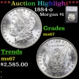 ***Auction Highlight*** 1884-o Morgan Dollar $1 Graded ms67 By SEGS (fc)