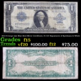 1923 $1 large size Blue Seal Silver Certificate, Fr-237 Signatures of Speelman & White Grades f+