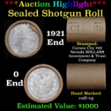 ***Auction Highlight*** 1921 Morgan & O Ends Cull-VG Mixed Morgan/Peace Silver Dollar Shotgun Roll,