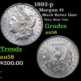 1892-p Morgan Dollar $1 Grades Choice AU/BU Slider