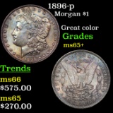 1896-p Morgan Dollar $1 Grades GEM+ Unc