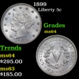 1899 Liberty Nickel 5c Grades Choice Unc