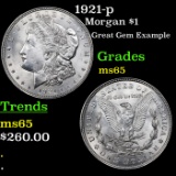 1921-p Morgan Dollar $1 Grades GEM Unc