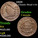 1809 Classic Head half cent 1/2c Grades f details