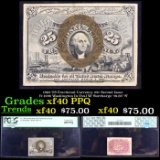 PCGS 1863 US Fractional Currency 25c Second Issue fr-1286 Washington In Oval W/ Surcharge '18-63' 'S