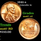 1941-s Lincoln Cent 1c Grades GEM++ Unc RD