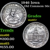 1946 Iowa Old Commem Half Dollar 50c Grades GEM+ Unc