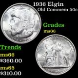 1936 Elgin Old Commem Half Dollar 50c Grades GEM+ Unc