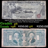 1896 $1 Silver Certificate Martha & George Washington 