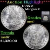 ***Auction Highlight*** 1885-o Morgan Dollar $1 Graded ms67 By SEGS (fc)