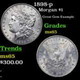 1898-p Morgan Dollar $1 Grades GEM Unc