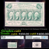 PCGS 1863 US Fractional Currency 50¢ First Issue Fr-1312 Washington W/ Monigram Graded cu63 By PCGS