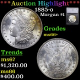 ***Auction Highlight*** 1885-o Morgan Dollar $1 Graded ms66+ By SEGS (fc)