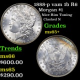 1888-p vam 1b R6 Morgan Dollar $1 Grades GEM+ Unc
