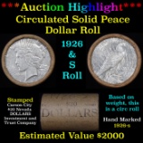 ***Auction Highlight*** Circulated Shotgun Nevada Invest & Trust Co Peace $1 Roll 1926 & P Ends Virt