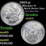 1903-p Morgan Dollar $1 Grades Choice+ Unc