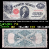1917 $1 Large Size Legal Tender, Signatures of Spellman & White, FR39  Grades f, fine