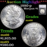 ***Auction Highlight*** 1880-p Morgan Dollar $1 Graded ms66 By SEGS (fc)