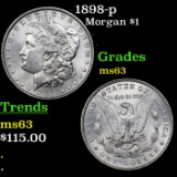 1898-p Morgan Dollar $1 Grades Select Unc