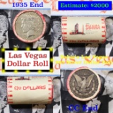 ***Auction Highlight*** Full Morgan/Peace Casino Las Vegas Sahara silver $1 roll $20, 1935 & CC end
