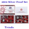 2002 United States Silver Proof Set - 10 pc set, about 1 1/2 ounces of pure silver