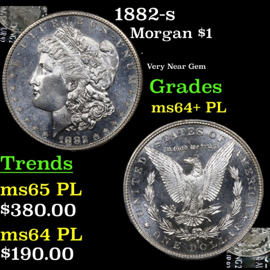 1882-s Morgan Dollar $1 Grades Choice Unc+ PL