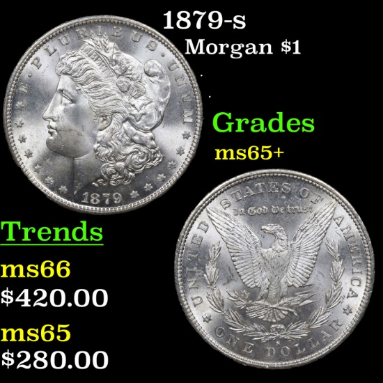 1879-s Morgan Dollar $1 Grades GEM+ Unc