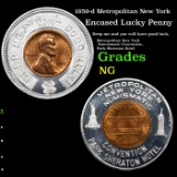 1959-d Metropolitan New York Encased Lucky Penny Grades NG