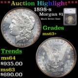 ***Auction Highlight*** 1898-s Morgan Dollar $1 Graded ms63+ By SEGS (fc)