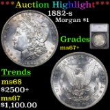 ***Auction Highlight*** 1882-s Morgan Dollar $1 Graded ms67+ By SEGS (fc)