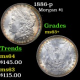 1886-p Morgan Dollar $1 Grades Select+ Unc