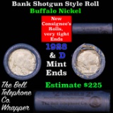 Buffalo Nickel Shotgun Roll in old Bell Telephone Bank Wrapper 1928 & d Mint Ends