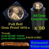 Full 1c proof roll, 1976-s Lincoln Cents