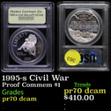 Proof 1995-s Civil War Modern Commem Dollar $1 Graded GEM++ Proof Deep Cameo By USCG