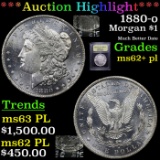 ***Auction Highlight*** 1880-o Morgan Dollar $1 Graded Select Unc+ PL By USCG (fc)