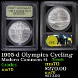 1995-d Olympics Cycling Modern Commem Dollar $1 Graded ms70, Perfection By USCG