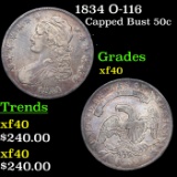 1834 Capped Bust Half Dollar O-116 50c Grades xf