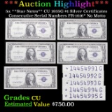 ***Auction Highlight*** 5x **Star Notes** CU 1935G $1 Silver Certificates Consecutive Serial Numbers