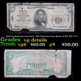 1929 $5 National Currency 'The National City Bank of NY. NY) TY 1 Grades vg details