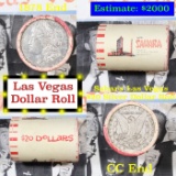 ***Auction Highlight*** Full Morgan/Peace Casino Las Vegas Sahara silver $1 roll $20, 1878 & CC end