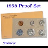 1958 Proof Set in Original packaging with the mint memo