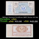 Military Payment Certificate (MPC) Series 472 50c Grades vf+