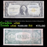 1935A $1 Silver Certificate North Africa, Signatures of Julian & Morgenthau Grades vf, very fine