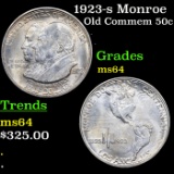 1923-s Monroe Old Commem Half Dollar 50c Grades Choice Unc