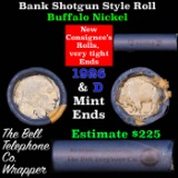 Buffalo Nickel Shotgun Roll in old Bell Telephone Bank Wrapper 1926 & d Mint Ends