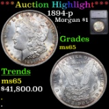 ***Auction Highlight*** 1894-p Morgan Dollar $1 Graded ms65 BY SEGS (fc)