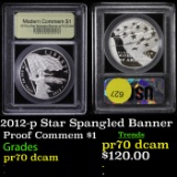 Proof 2012-p Star Spangled Banner Modern Commem Dollar $1 Graded GEM++ Proof Deep Cameo By USCG